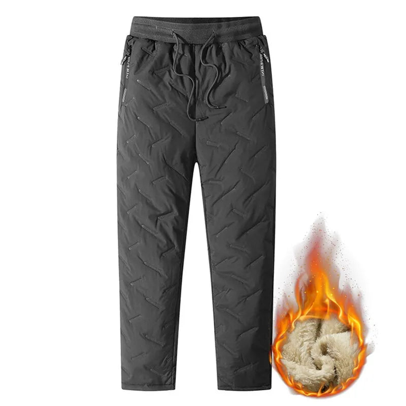 Men’s Thermal Fleece Sweatpants – Waterproof, Windproof, Plush Warm