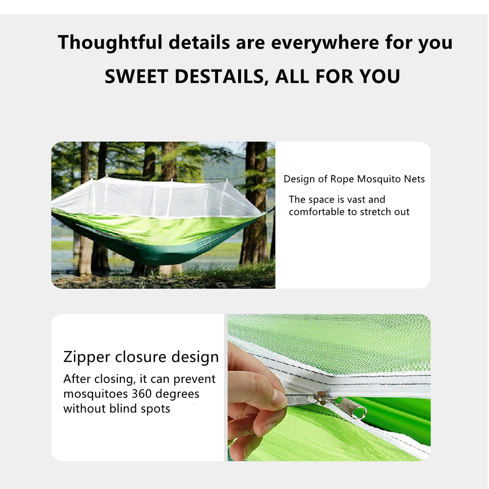 Portable Double Mosquito Net Hammock – Outdoor Camping & Travel