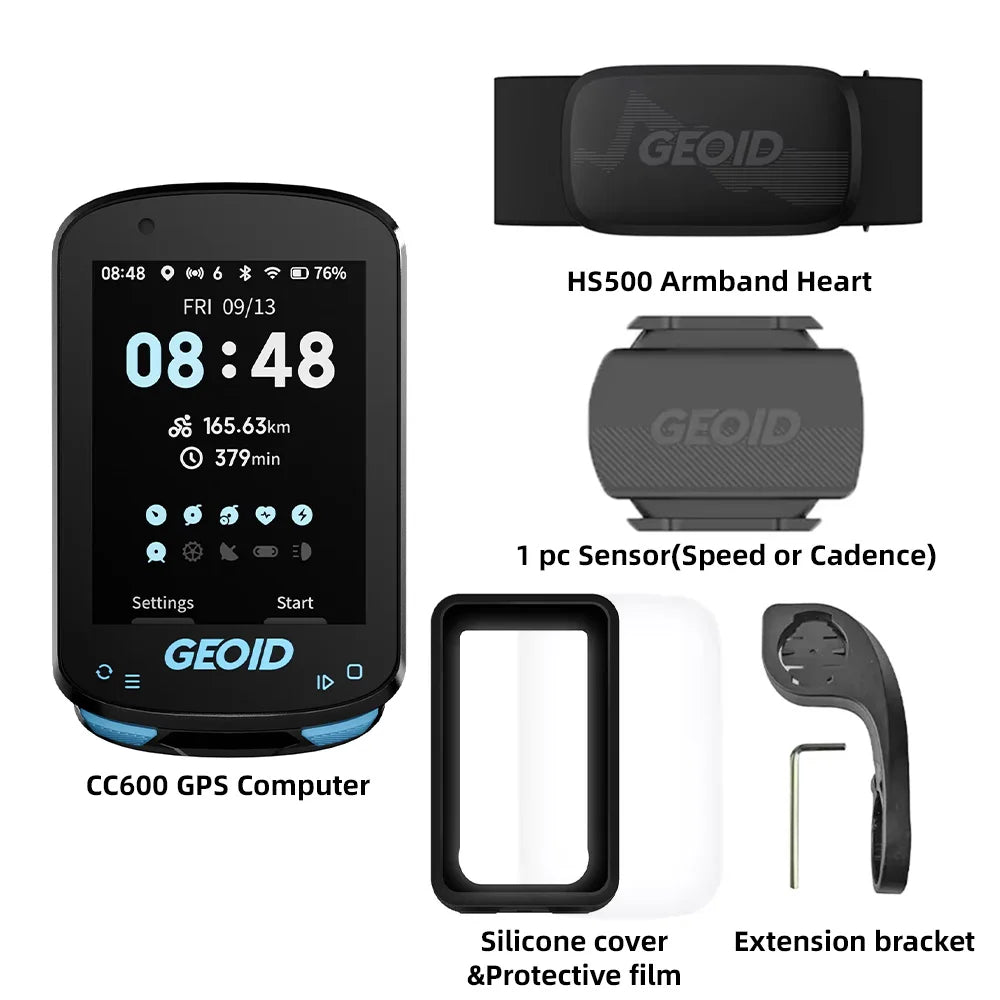 GEOID CC600 Bike Computer – Smart GPS Speedometer with Wireless Navigation