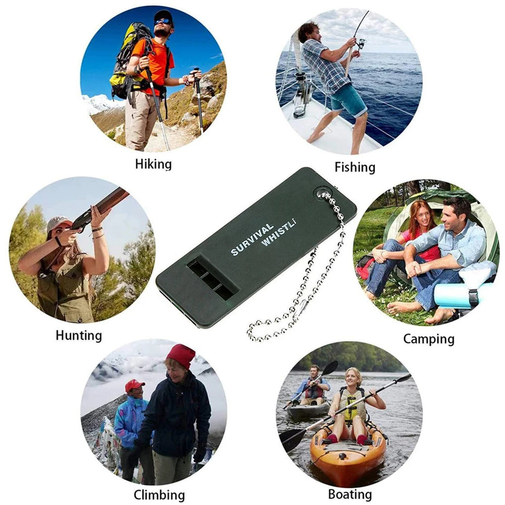 3-Frequency Survival Whistle – High-Decibel Outdoor Emergency Tool