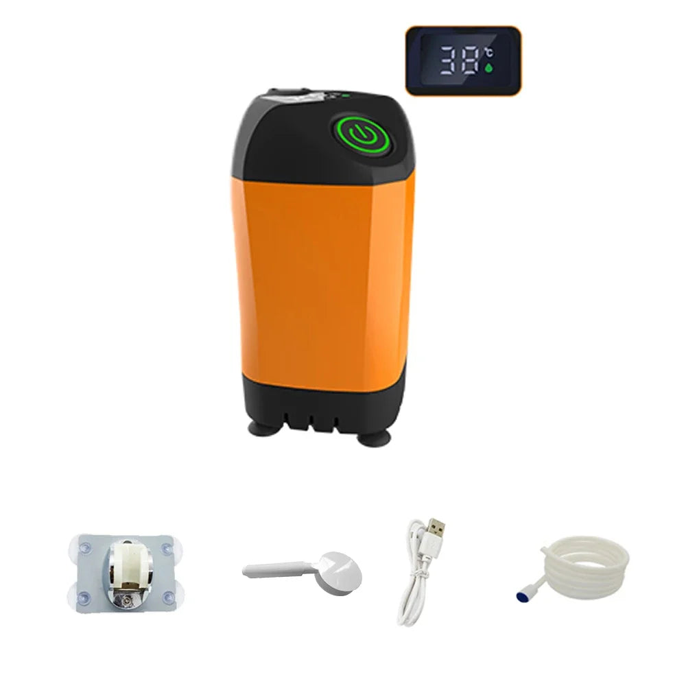 Portable USB Rechargeable Electric Shower Pump – Waterproof Camping Shower