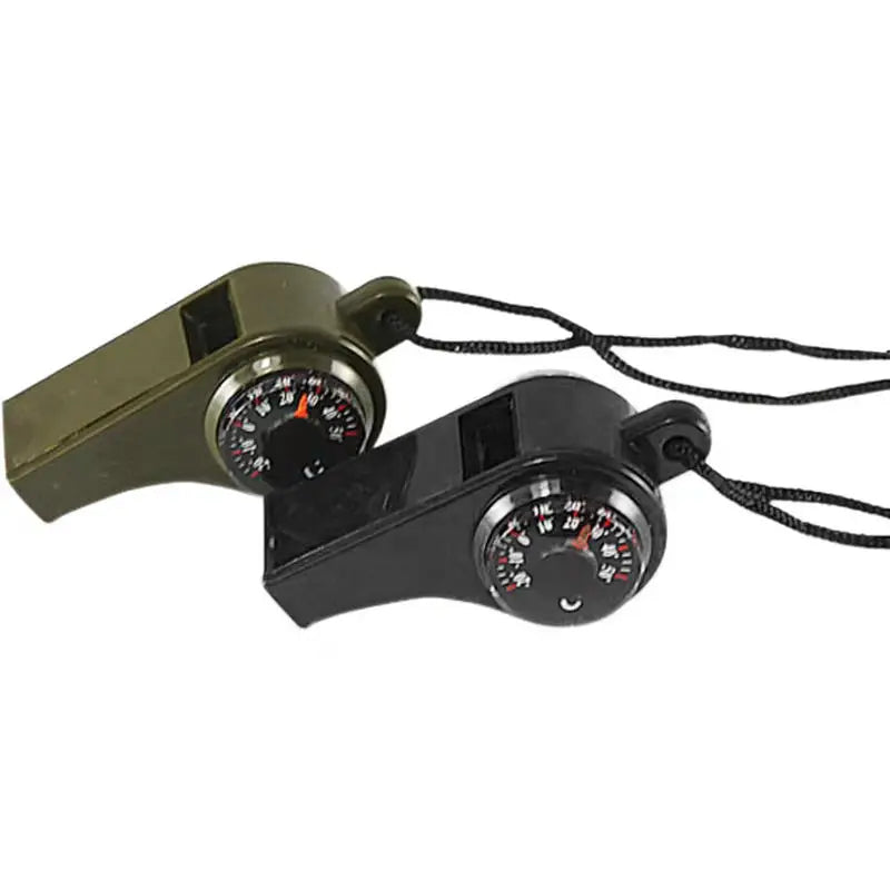 3-in-1 Survival Whistle – Compass & Thermometer for Outdoor Activities