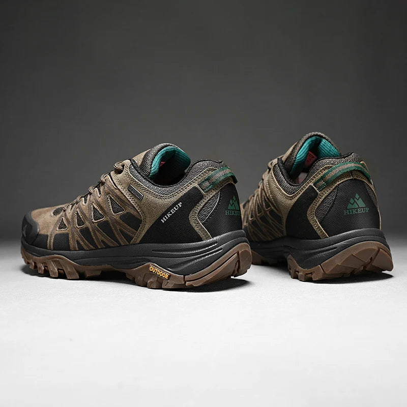 HIKEUP Men’s Hiking Shoes – Breathable Lace-Up Trekking Sneakers