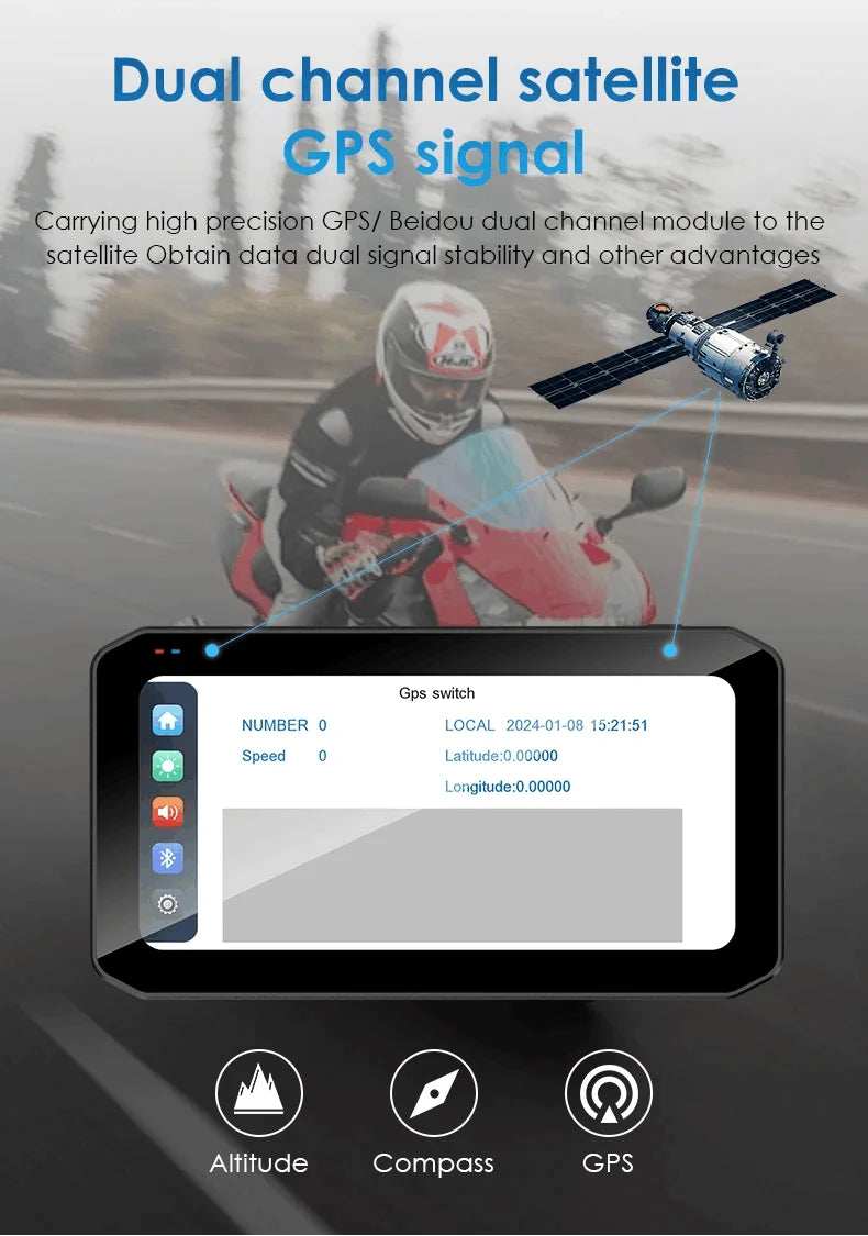 EKIY 6.25" Wireless CarPlay & Android Auto – Motorcycle GPS Dashboard