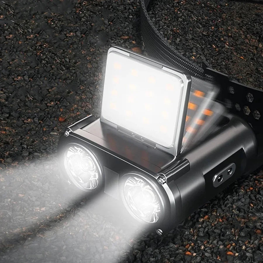 Owl Headlamp – Type-C Rechargeable Rotating LED Headlight