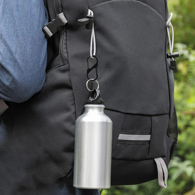 5PCS Tactical S-Type Carabiners – Aluminum Alloy Mini Keychain Hooks