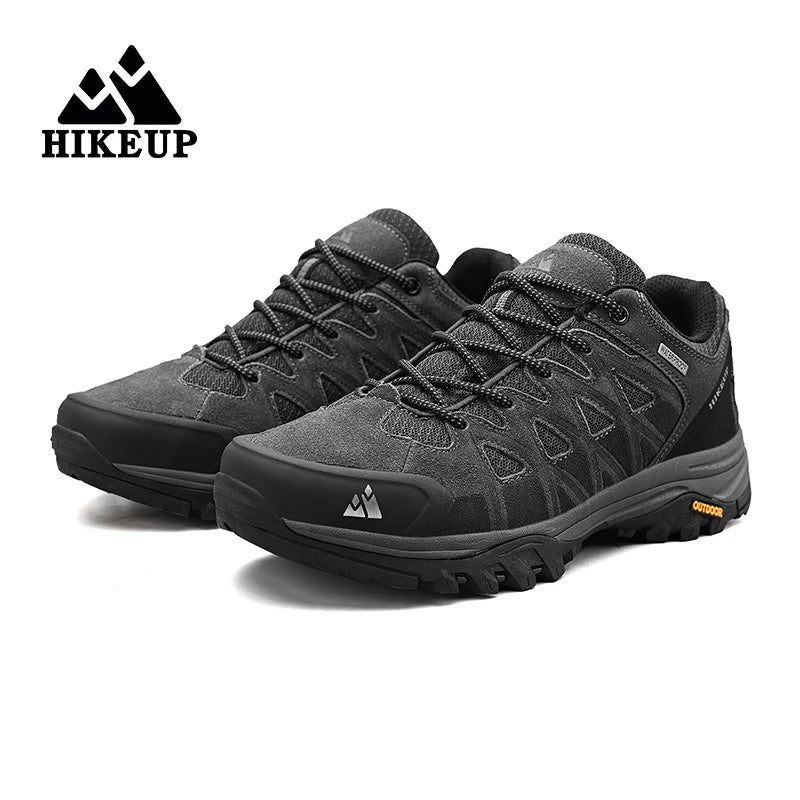 HIKEUP Men’s Hiking Shoes – Breathable Lace-Up Trekking Sneakers