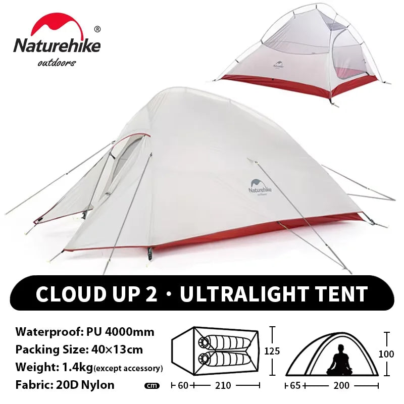 Naturehike Cloud Up 2-Person Ultralight Tent – Waterproof Camping & Hiking