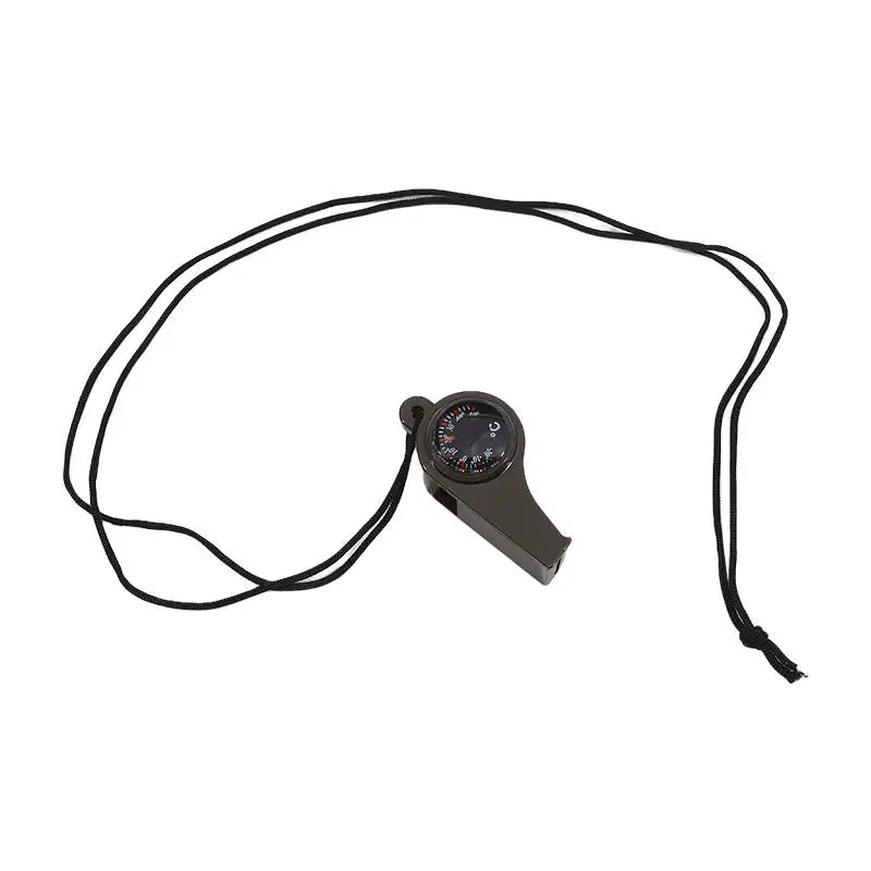 3-in-1 Survival Whistle – Compass & Thermometer for Outdoor Activities