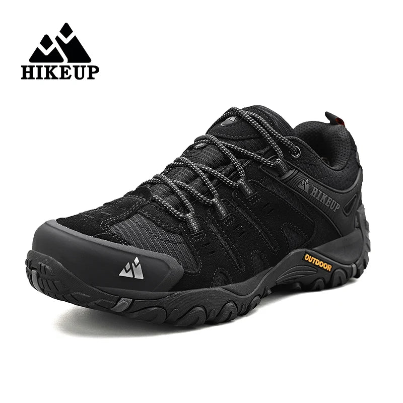 HIKEUP Men’s Hiking Shoes – Suede Leather Outdoor Trekking Sneakers