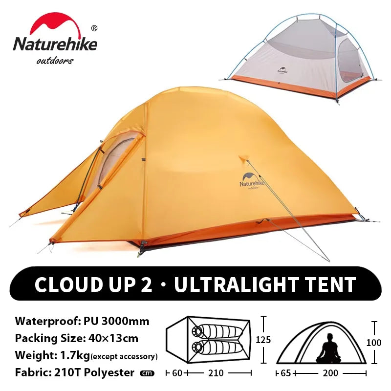 Naturehike Cloud Up 2-Person Ultralight Tent – Waterproof Camping & Hiking