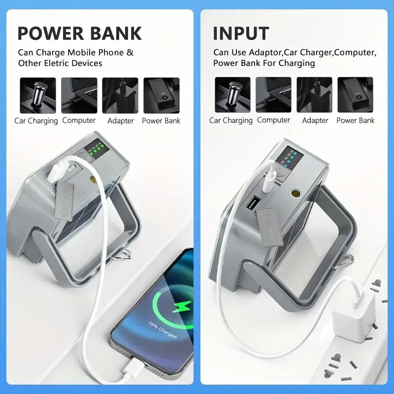 Ultra-Bright Solar Camping Lantern – 3 Modes & Power Supply