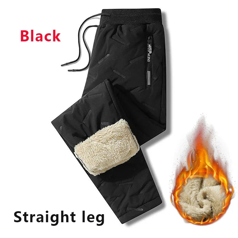 Men’s Thermal Fleece Sweatpants – Waterproof, Windproof, Plush Warm