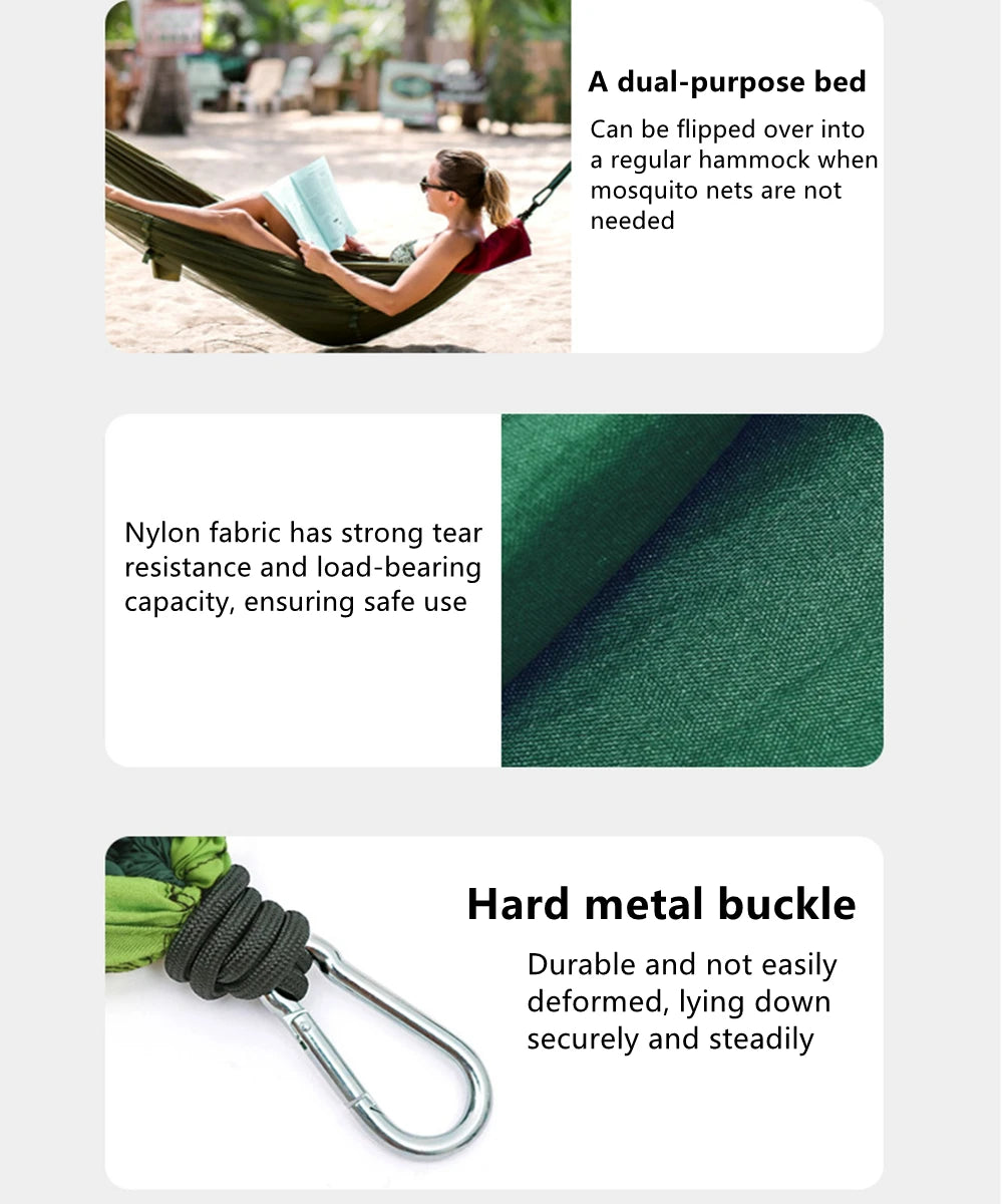 Portable Double Mosquito Net Hammock – Outdoor Camping & Travel