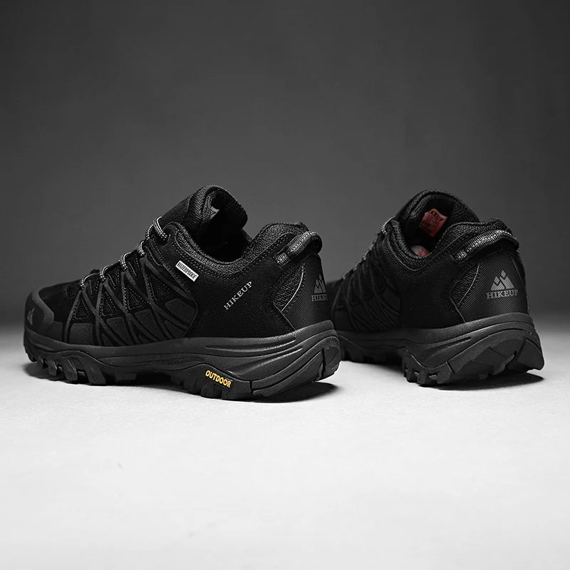 HIKEUP Men’s Hiking Shoes – Breathable Lace-Up Trekking Sneakers