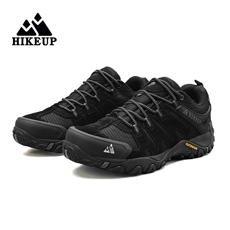 HIKEUP Men’s Hiking Shoes – Suede Leather Outdoor Trekking Sneakers