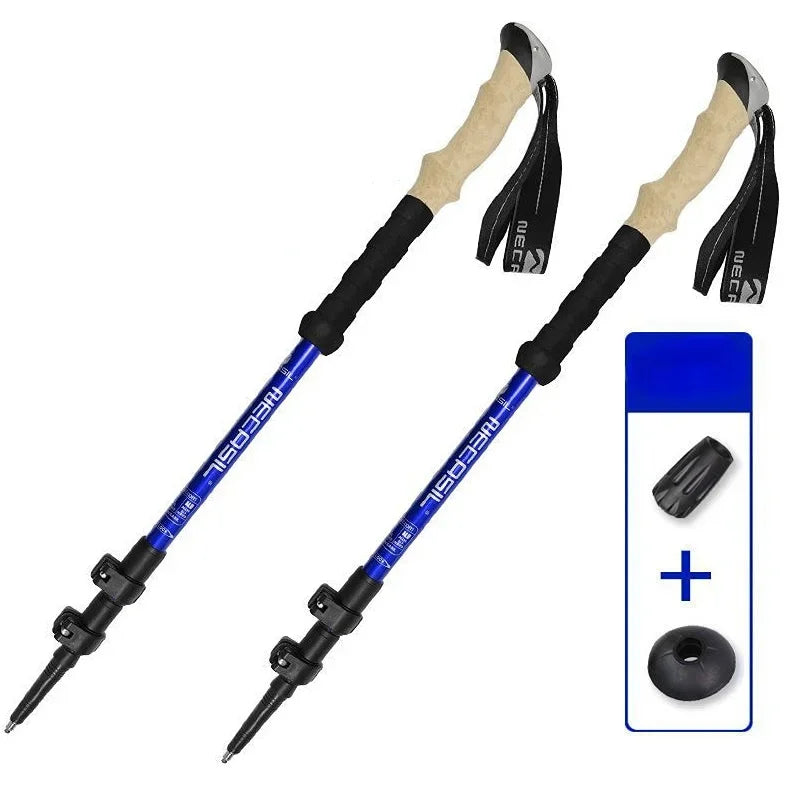 2PCS Ultralight Trekking Poles – Adjustable Walking Sticks with Quick Lock