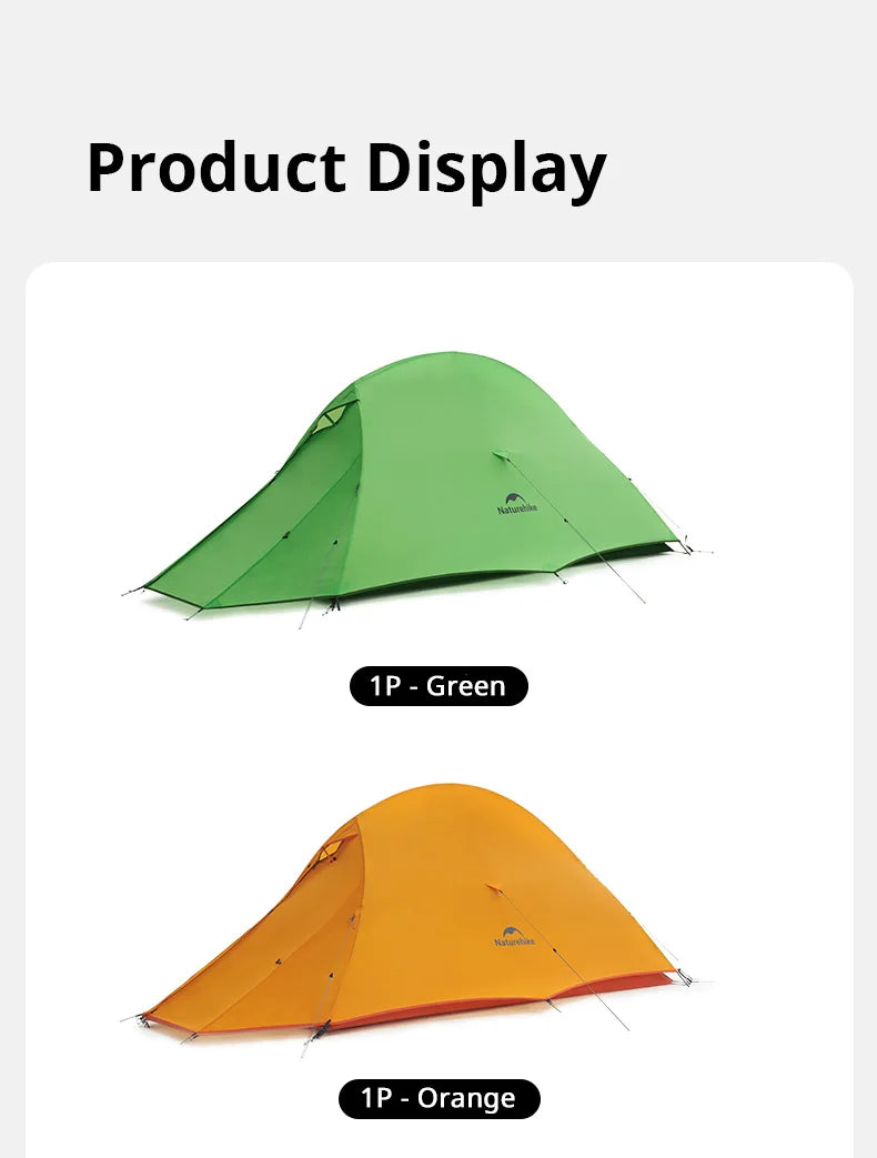 Naturehike Cloud Up 2-Person Ultralight Tent – Waterproof Camping & Hiking