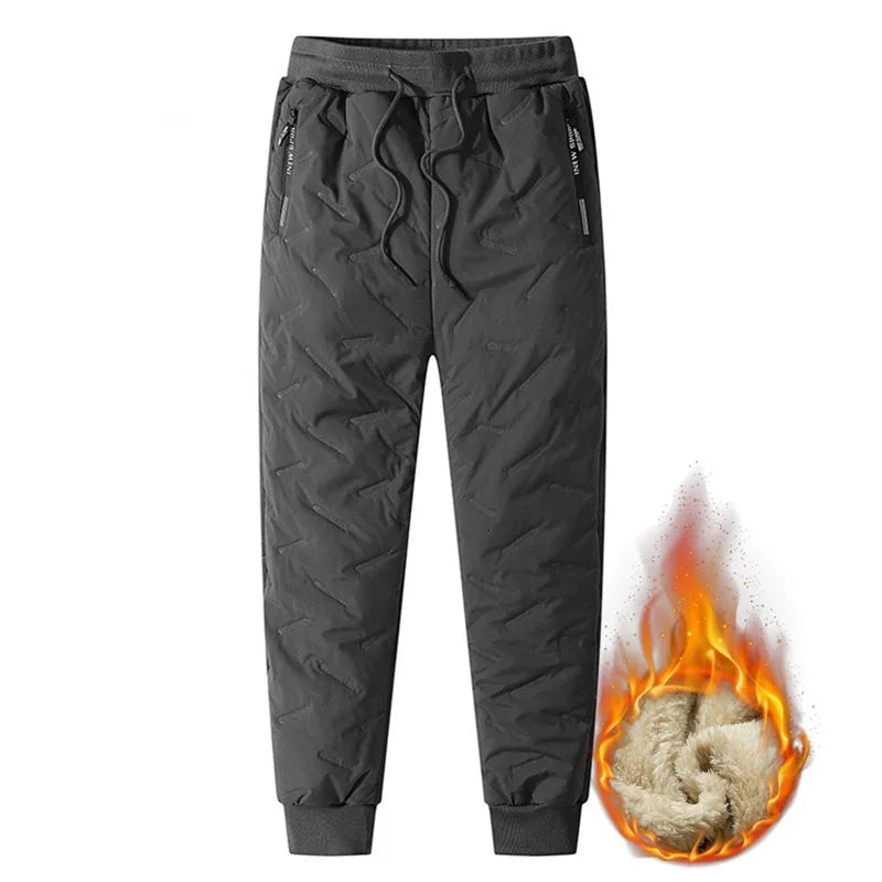 Men’s Thermal Fleece Sweatpants – Waterproof, Windproof, Plush Warm