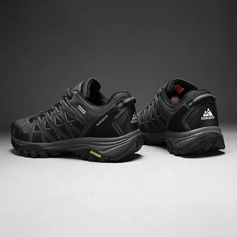 HIKEUP Men’s Hiking Shoes – Breathable Lace-Up Trekking Sneakers