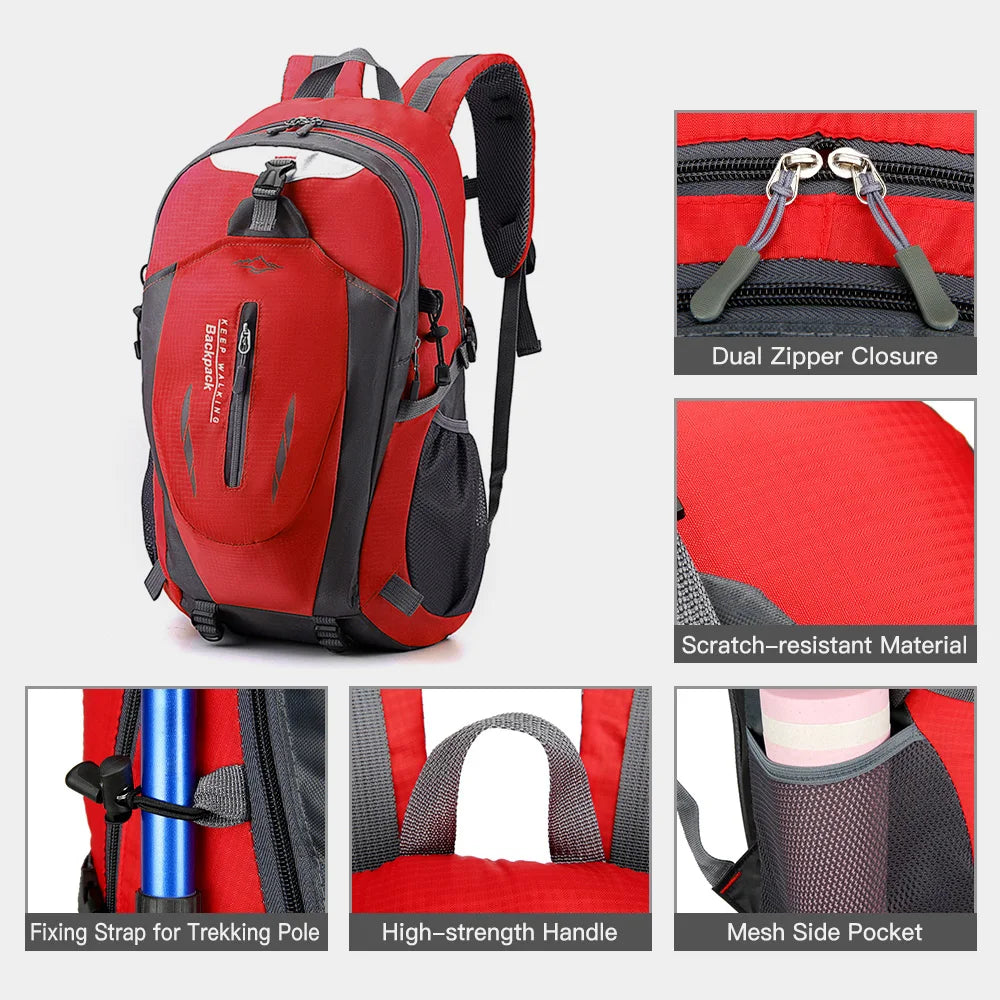 40L Waterproof Hiking Backpack – Lightweight Outdoor Daypack