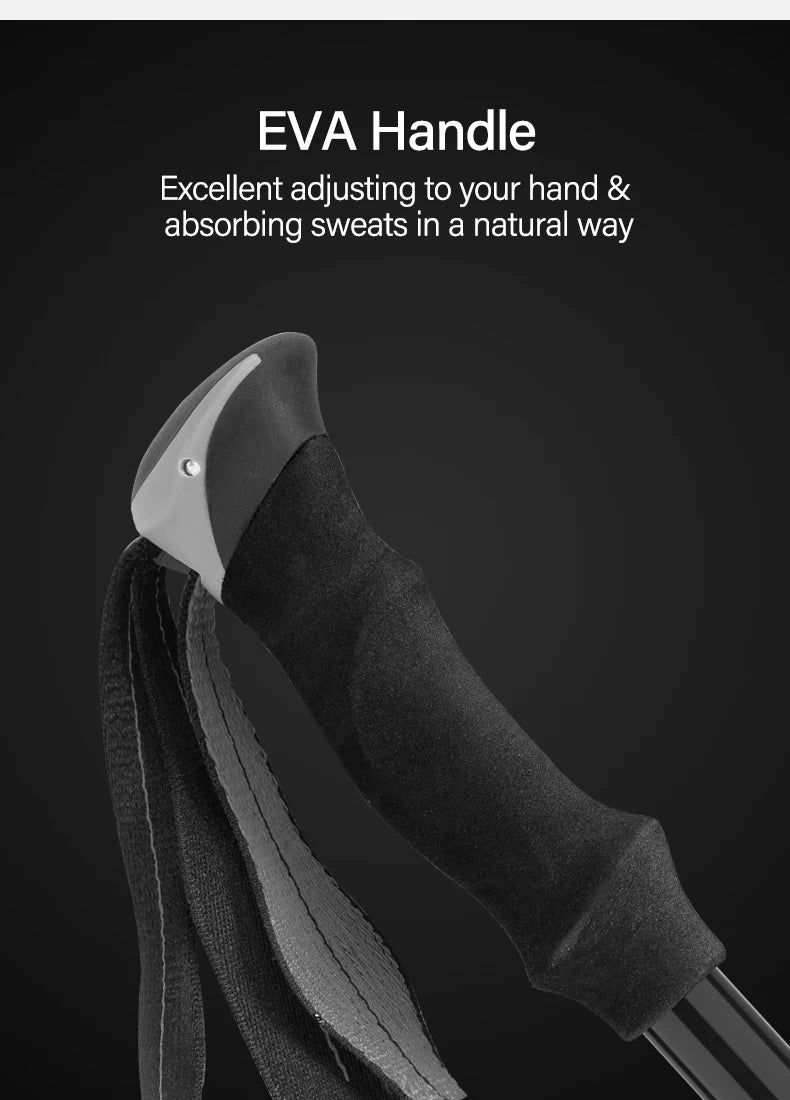 BSWOLF Ultralight Trekking Poles – 2-Pack Folding Aluminum Walking Sticks