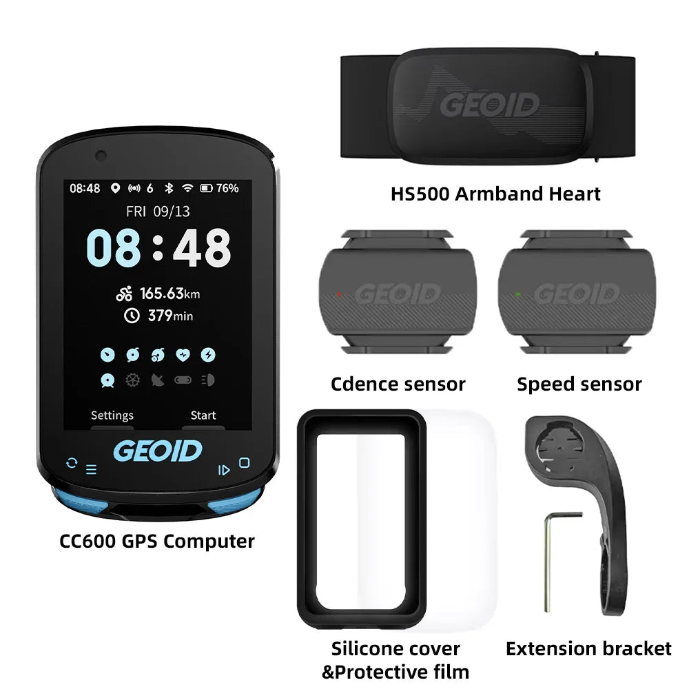 GEOID CC600 Bike Computer – Smart GPS Speedometer with Wireless Navigation