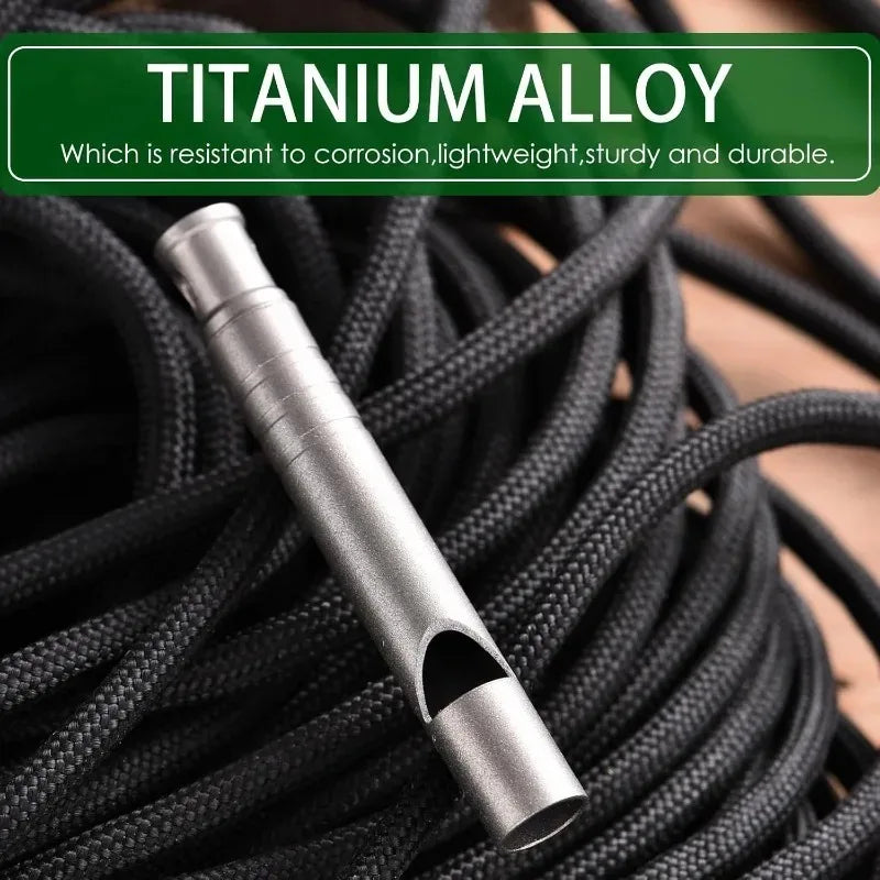Titanium Emergency Whistle – Ultralight Survival Camping & Hiking Whistle
