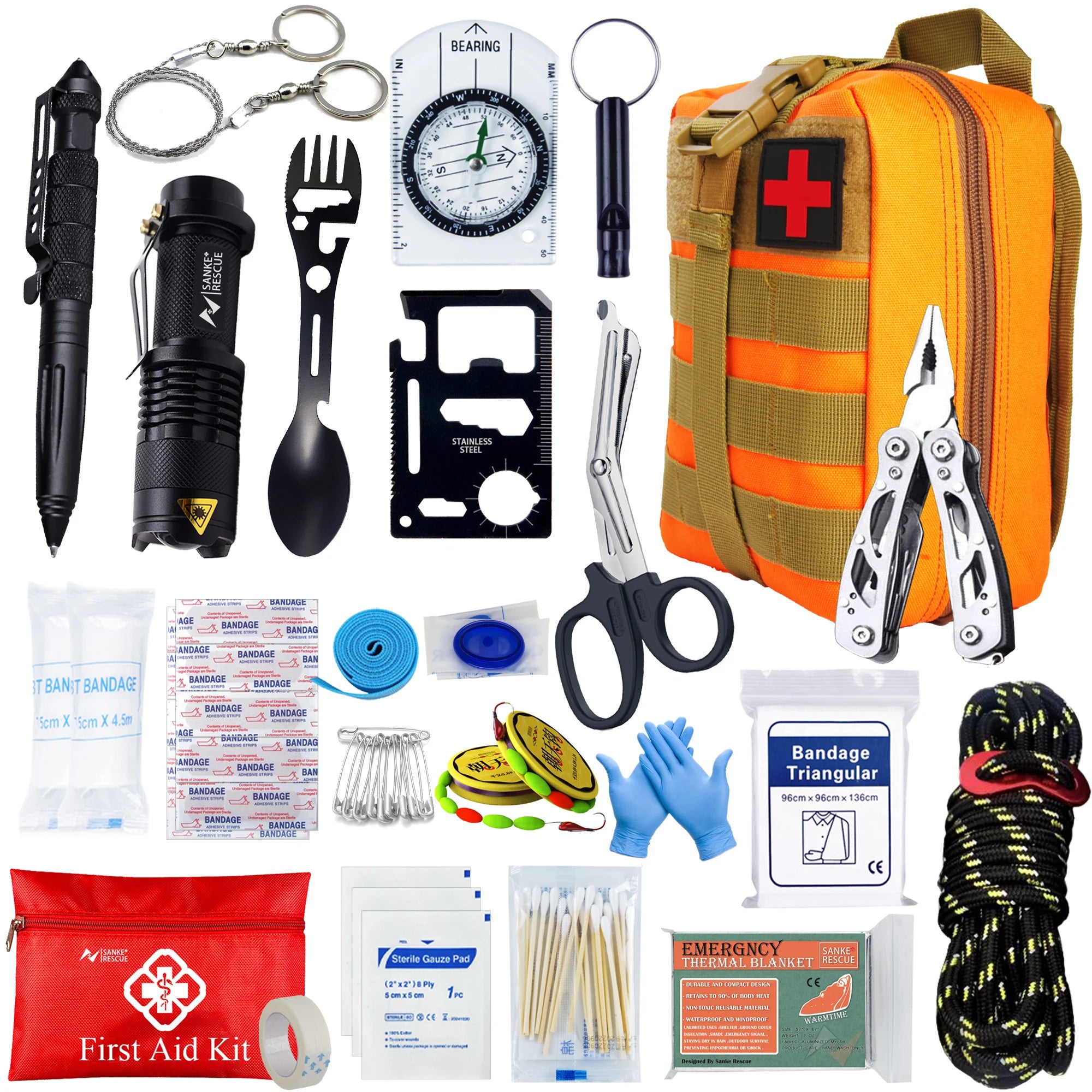 Survival First Aid Kit – Full Molle Outdoor Emergency IFAK Set