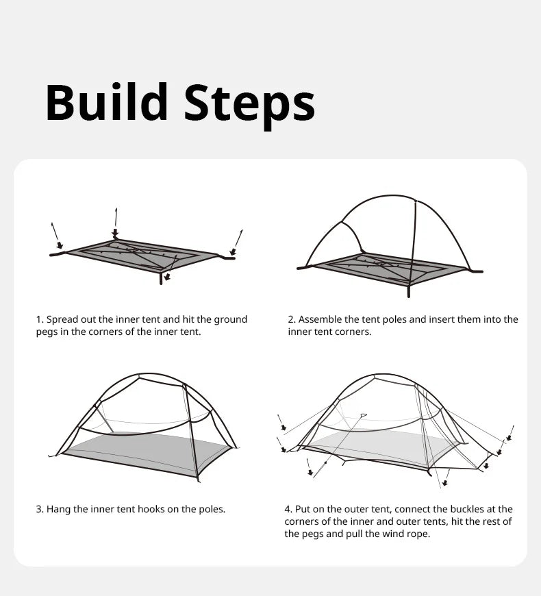 Naturehike Cloud Up 2-Person Ultralight Tent – Waterproof Camping & Hiking