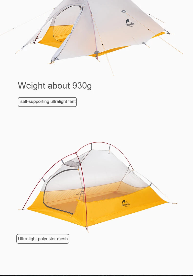 Naturehike Cloud Up 2-Person Ultralight Tent – Waterproof Camping & Hiking