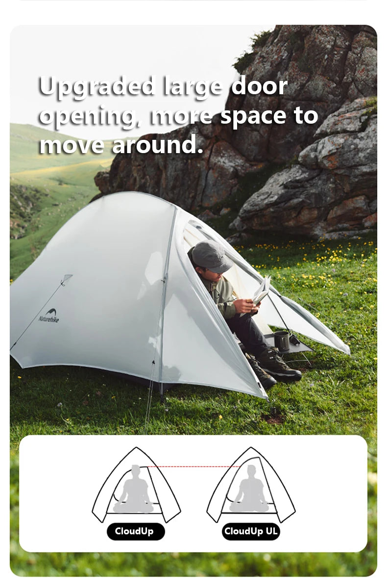 Naturehike Cloud Up 2-Person Ultralight Tent – Waterproof Camping & Hiking