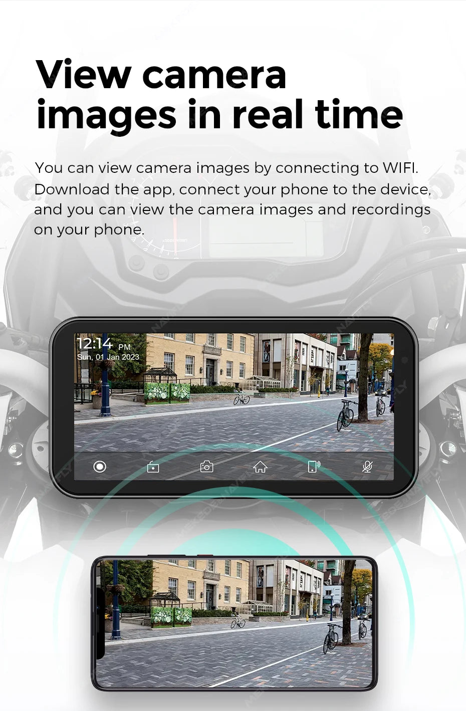 NaviFly 6.25" Wireless CarPlay & Android Auto – Motorcycle Navigation Display