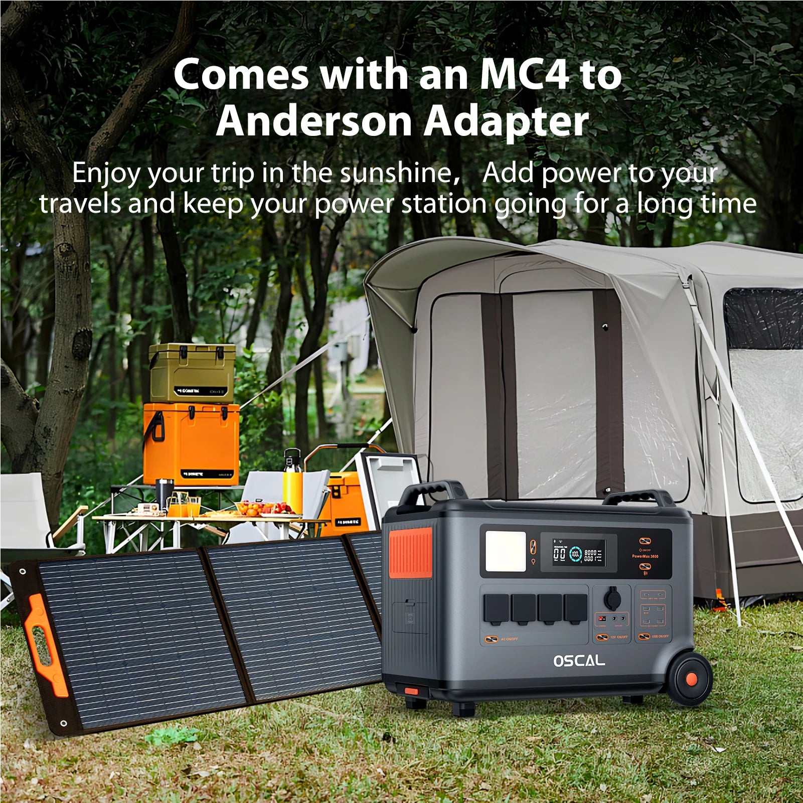Oscal PM200 200W Foldable Solar Panel – 23% Efficient, Portable & Waterproof