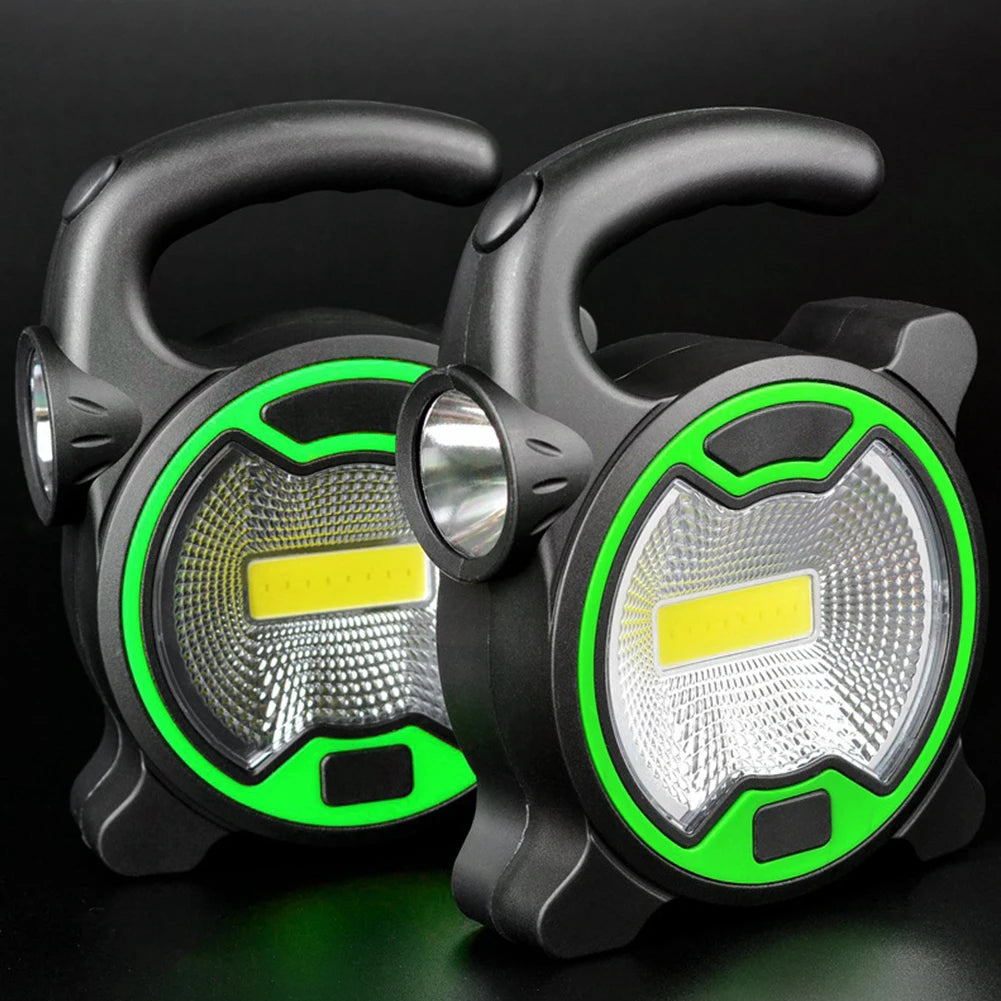 Portable LED COB Lantern – Waterproof Spotlight & Work Light