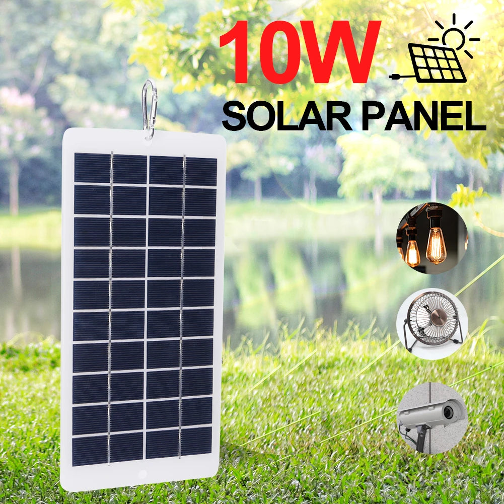 10W 5V Portable Solar Charger with USB Output – 900mA