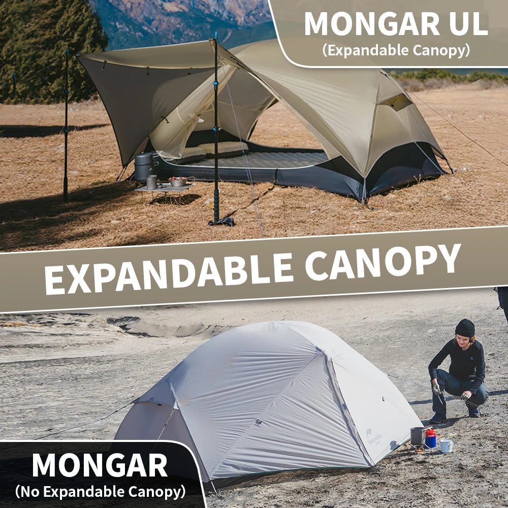 Naturehike Mongar UL 2 – Ultralight 2-Person Waterproof Backpacking Tent