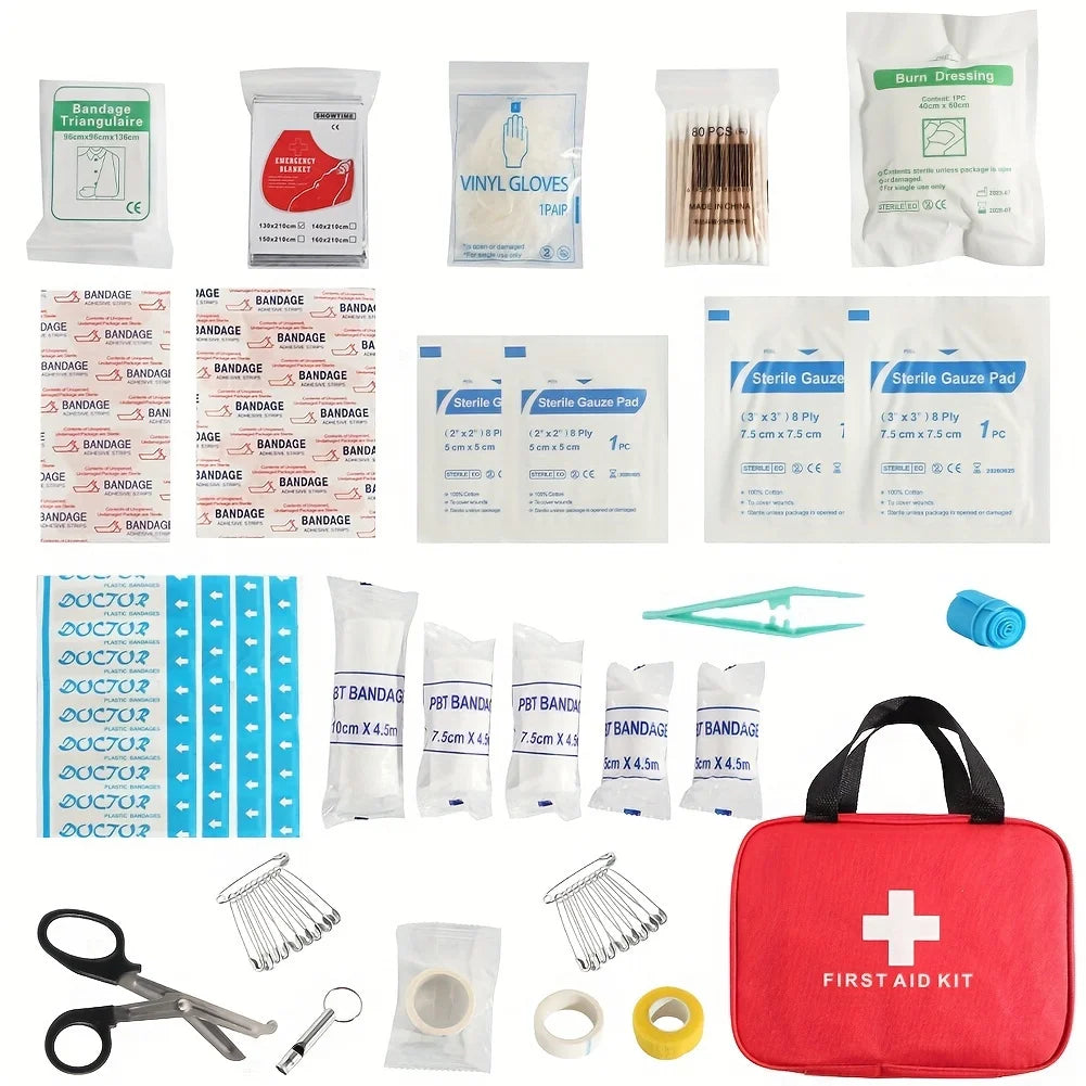 Portable Emergency First Aid Bag Kit – Household, Travel & Outdoor Survival