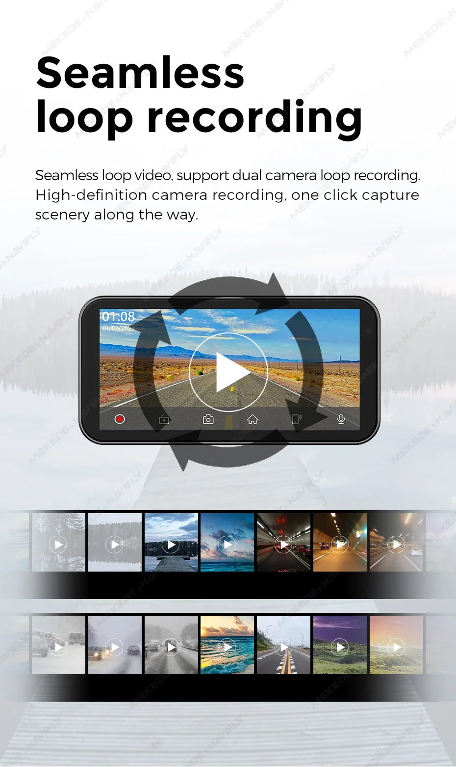 6.25" IP67 Waterproof Motorcycle GPS – Wireless CarPlay & Android Auto DVR