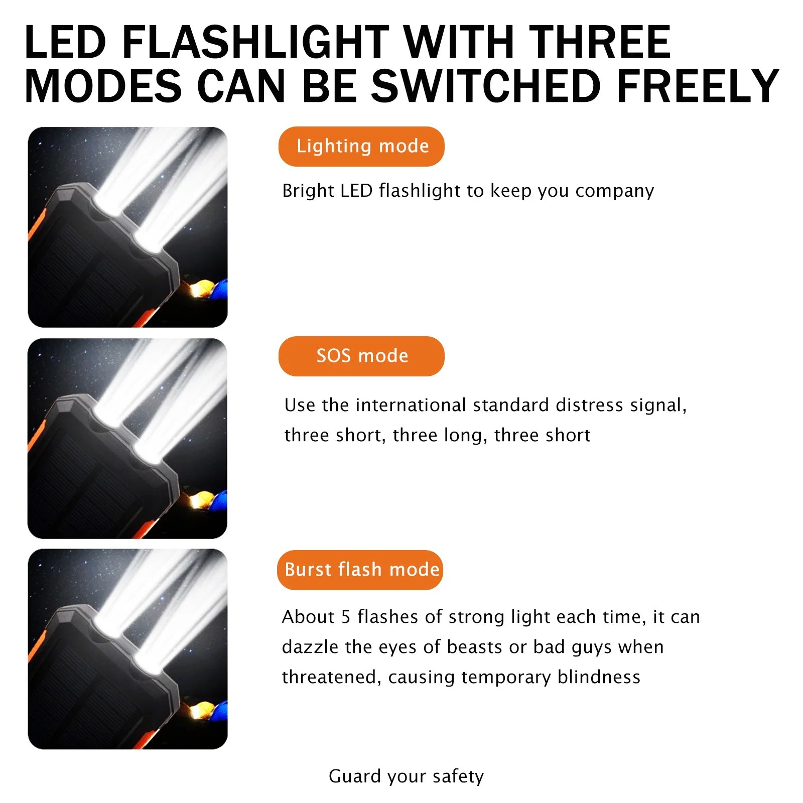 20000mAh Portable Solar Power Bank – Dual USB & LED Flashlight