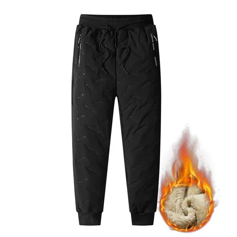 Men’s Thermal Fleece Sweatpants – Waterproof, Windproof, Plush Warm