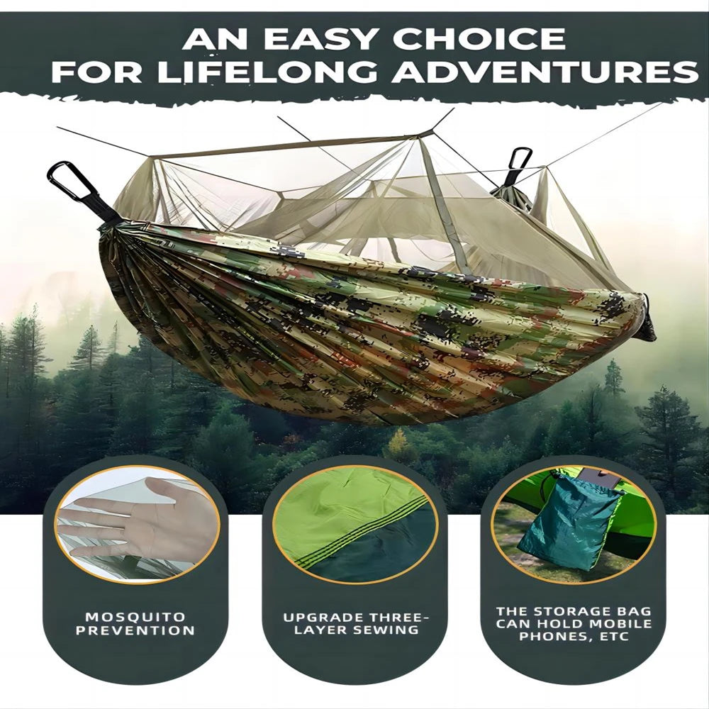 Portable Double Mosquito Net Hammock – Outdoor Camping & Travel