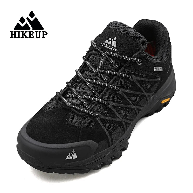 HIKEUP Men’s Hiking Shoes – Breathable Lace-Up Trekking Sneakers