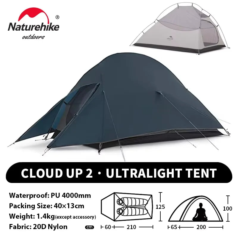 Naturehike Cloud Up 2-Person Ultralight Tent – Waterproof Camping & Hiking