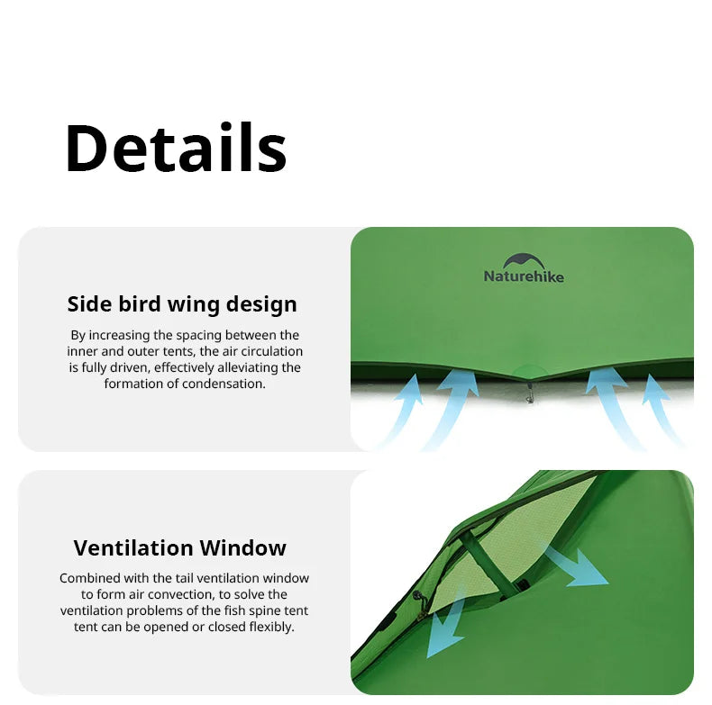 Naturehike Cloud Up 2-Person Ultralight Tent – Waterproof Camping & Hiking