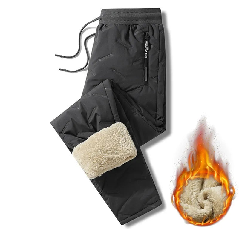 Men’s Thermal Fleece Sweatpants – Waterproof, Windproof, Plush Warm