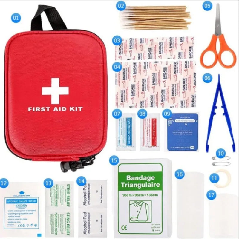 Portable Emergency First Aid Bag Kit – Household, Travel & Outdoor Survival