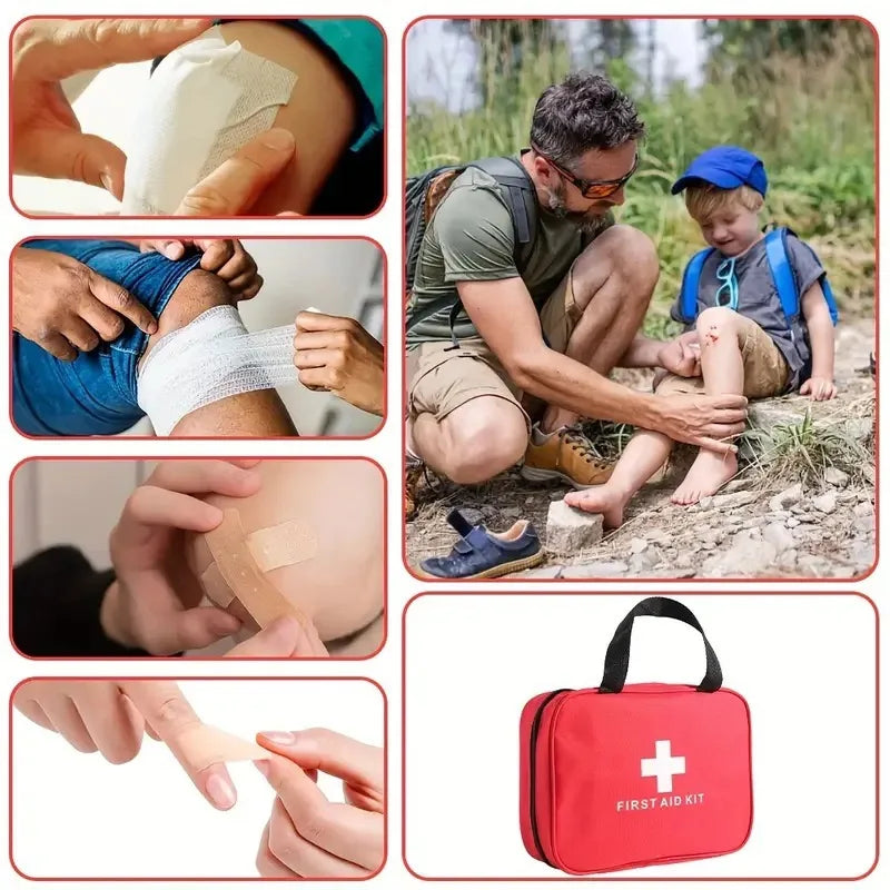 Portable Emergency First Aid Bag Kit – Household, Travel & Outdoor Survival
