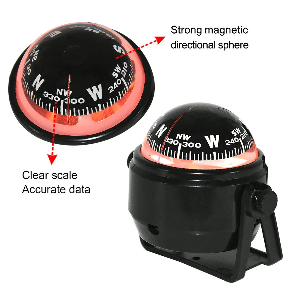 HD Waterproof Marine Compass – Multi-Purpose LED Digital Navigation Mount