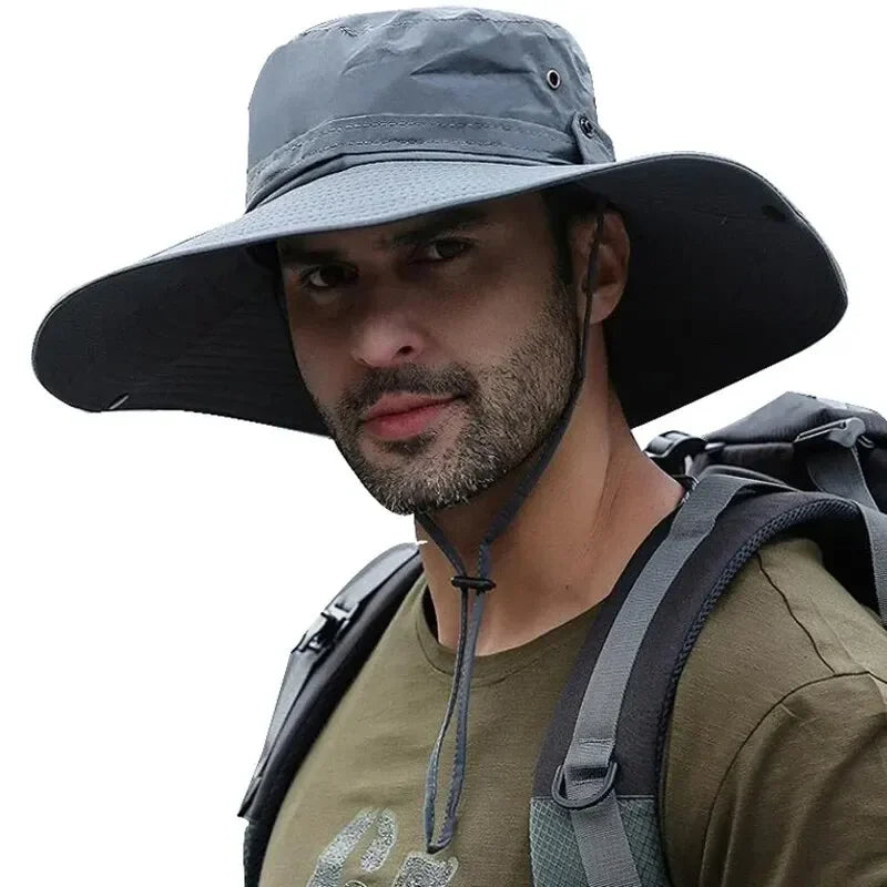 Men’s Sun Protection Fishing Hat – Breathable Anti-UV Camping & Hiking Cap